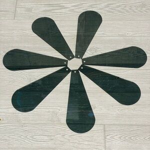 Vintage black glass leaf print  lamp replacement glass panels 7 unique decor